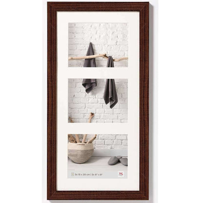 Walther Home Wooden Picture Frame - 23x11 inch - (Insert for 3x 8x6 inch) Walnut