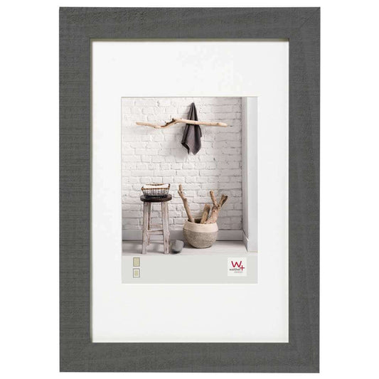 Walther Home Wooden Picture Frame - 11.75x9.5 inch - (Insert 8x6 inch) Grey