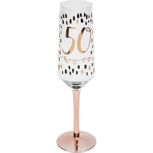 50th Birthday Champagne Flute