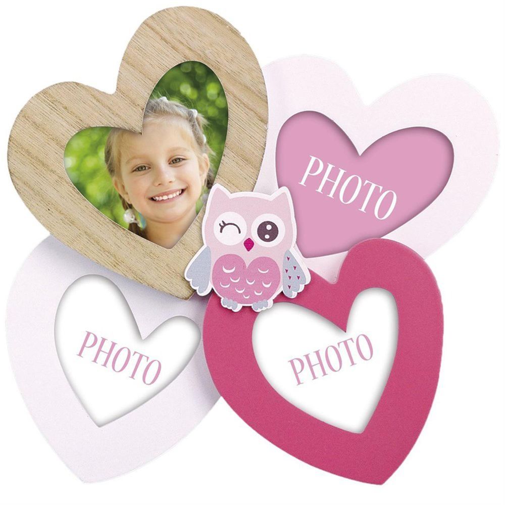 Viola Multi Aperture Heart Photo Frame For 4 Photos