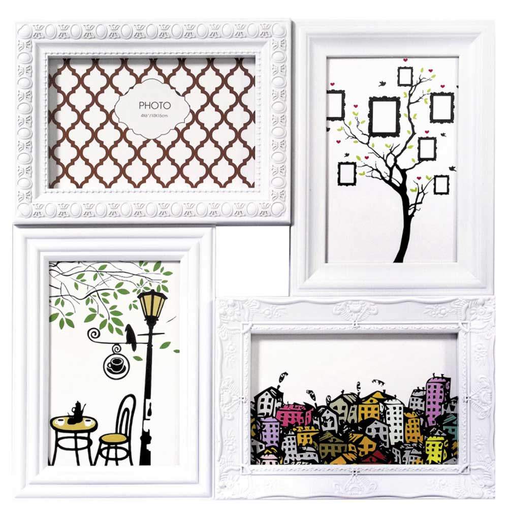 White Ornate Multi Aperture Photo Frame