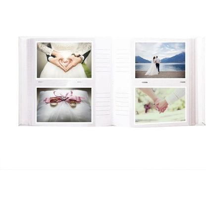White Satin Wedding Slip-In Photo Album for 200 6x4 Photos