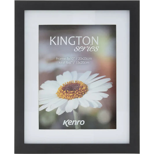 Kenro Kington Shadow Box Photo Frame 8x6" with 7x5" Mat - Black