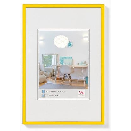 Walther New Lifestyle Plastic Photo Frame Yellow 7x5 inch - (Insert 5x3.5 inch)