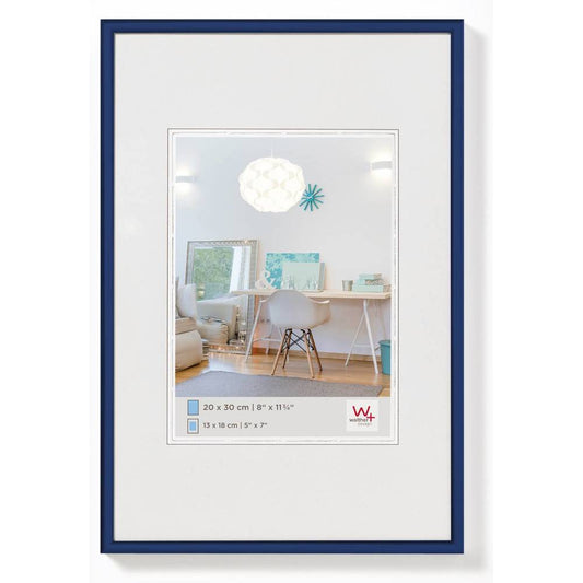 Walther New Lifestyle Photo Frame Blue 12x10 inch - (Insert 8x6 inch)