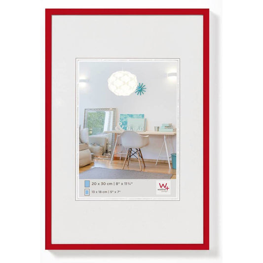 Walther New Lifestyle Photo Frame Red 12x10 inch - (Insert 8x6 inch)