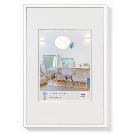 Walther New Lifestyle Photo Frame White 12x10 inch - (Insert 8x6 inch)
