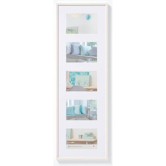 Walther New Lifestyle Multi Aperture Photo Frame White for 5 6x4 Photos