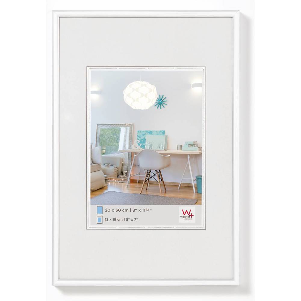 Walther New Lifestyle Photo Frame White 8x6 inch - (Insert 6x4 inch)