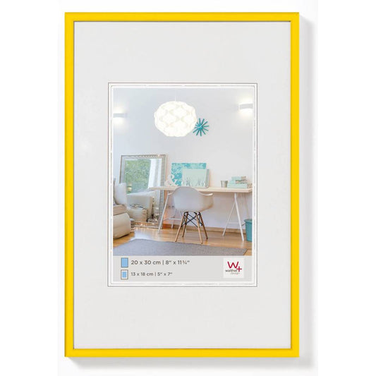 Walther New Lifestyle Plastic Photo Frame Yellow 9.84x7.48 Inch - (Insert 7x5 Inch)