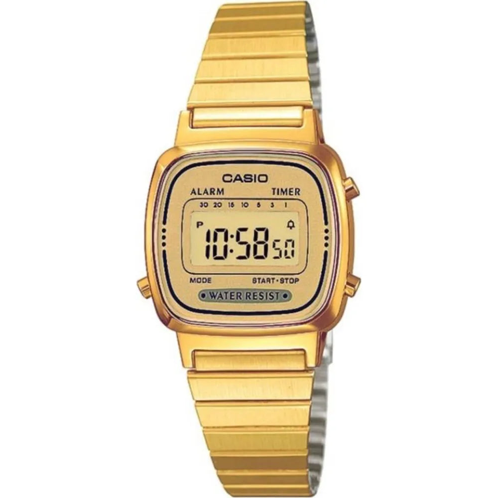 Casio LA670WEGA-9EF Vintage Watch - Digital - Gold Plated