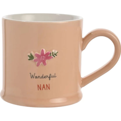 Celebrations Love Life Embossed 'Wonderful Nan' Mug