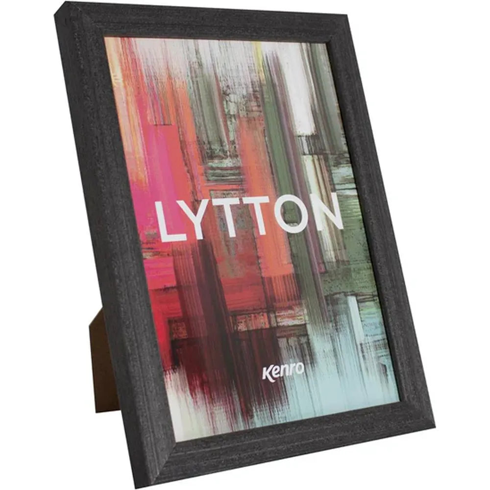 Kenro Lytton Series Wooden 8x6" Photo Frame - Black