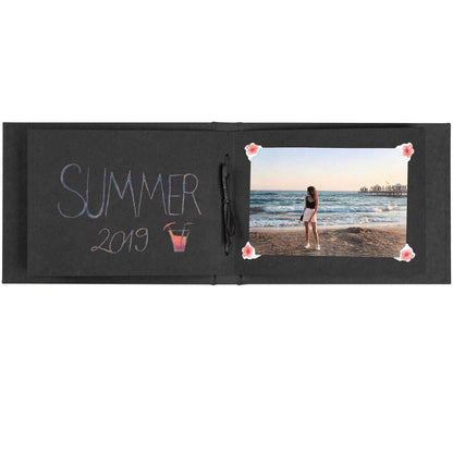 Walther Pimp and Create Scrapbook Horizontal Photo Album | 24 Photos | Black