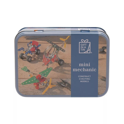 APPLES TO PEARS® Mini Mechanic Construction Set – Gift in a Tin Engineering Kit