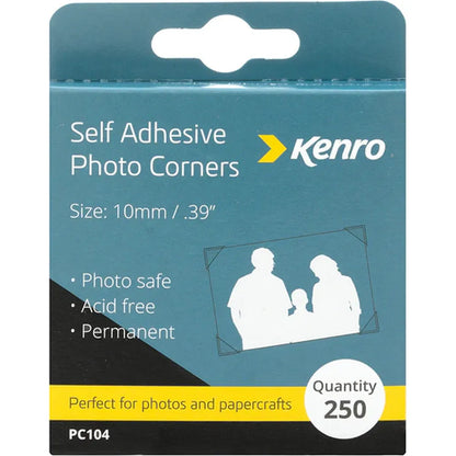 Kenro Photo Corners for Traditional Photo Albums - 250pcs