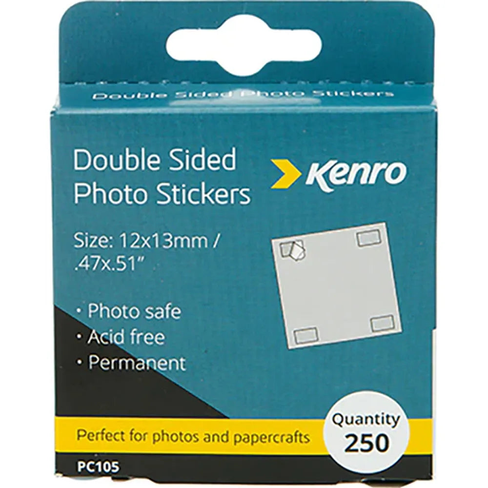 Kenro Double Sided Adhesive Tabs for Traditional Albums - 250pcs
