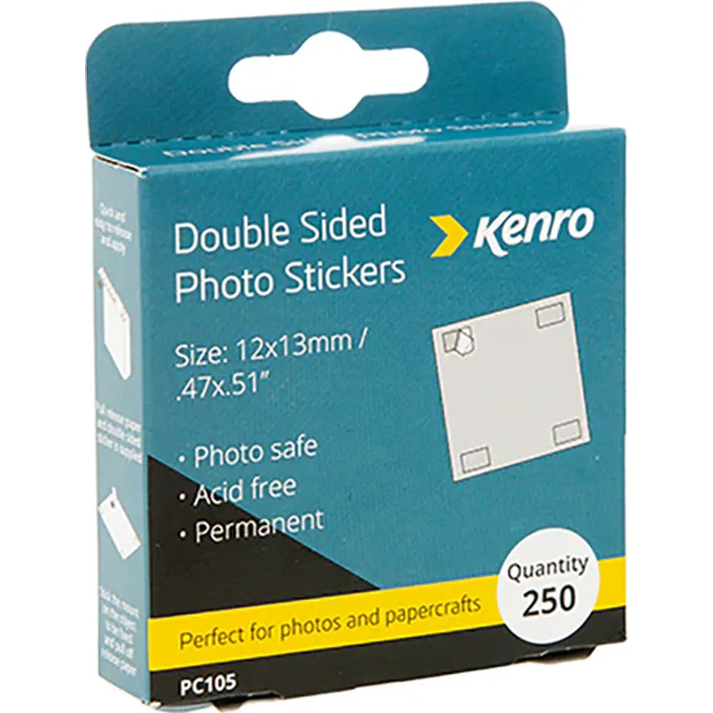 Kenro Double Sided Adhesive Tabs for Traditional Albums - 250pcs
