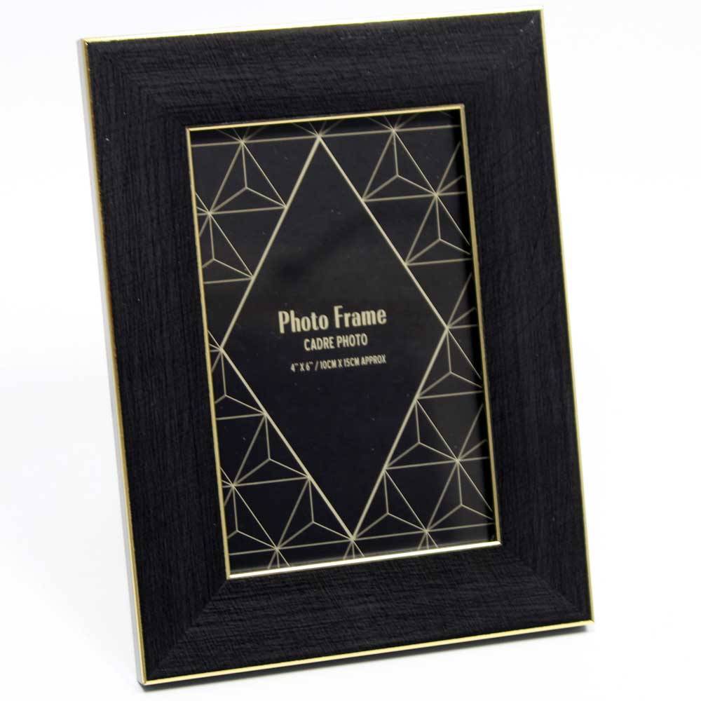 Black & Gold 6x4 Photo Frame