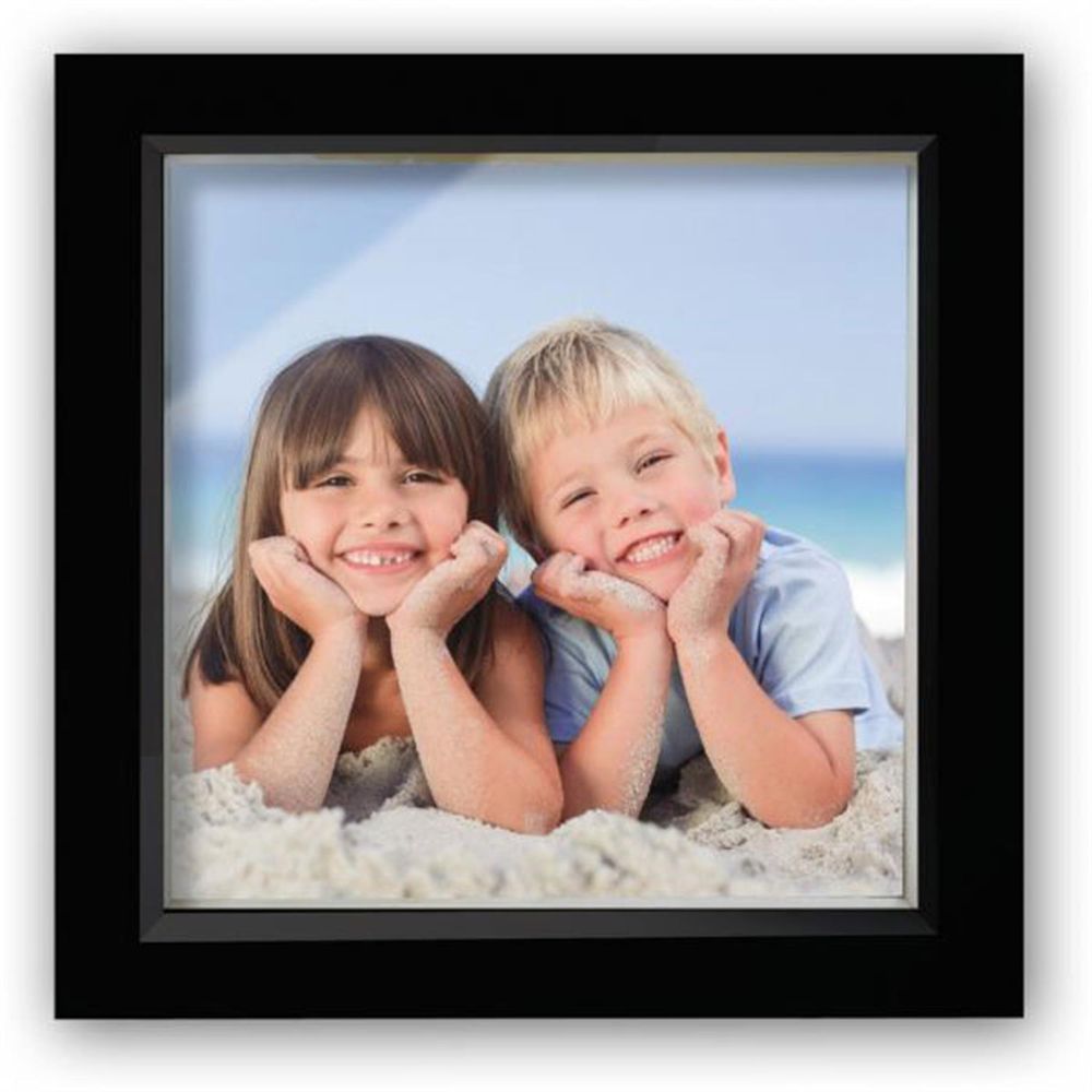 Wooden Black 8x8 Box Photo Frame