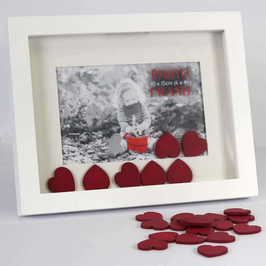 Hearts Box Style Photo Frame for 6x4 Inch Photo