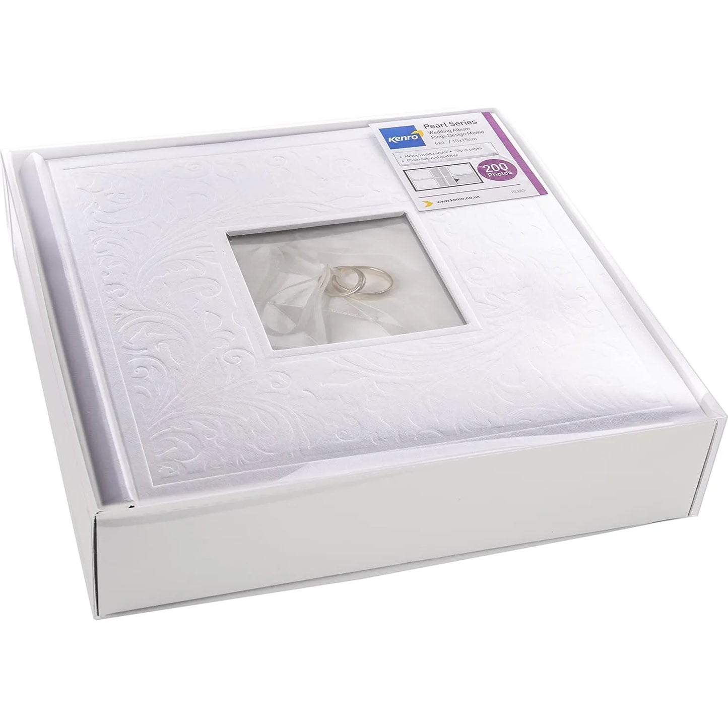 Kenro Pearl Wedding Rings Photo Album for 200 6x4" Photos