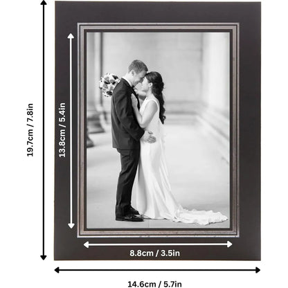 Kenro 6x4 Cardboard Strut Photo Mount – Black with Silver Border (Pack of 10)