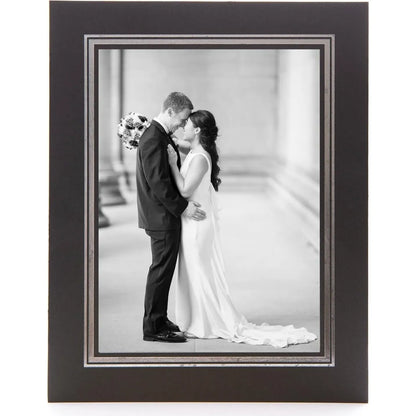 Kenro 6x4 Cardboard Strut Photo Mount – Black with Silver Border (Pack of 10)