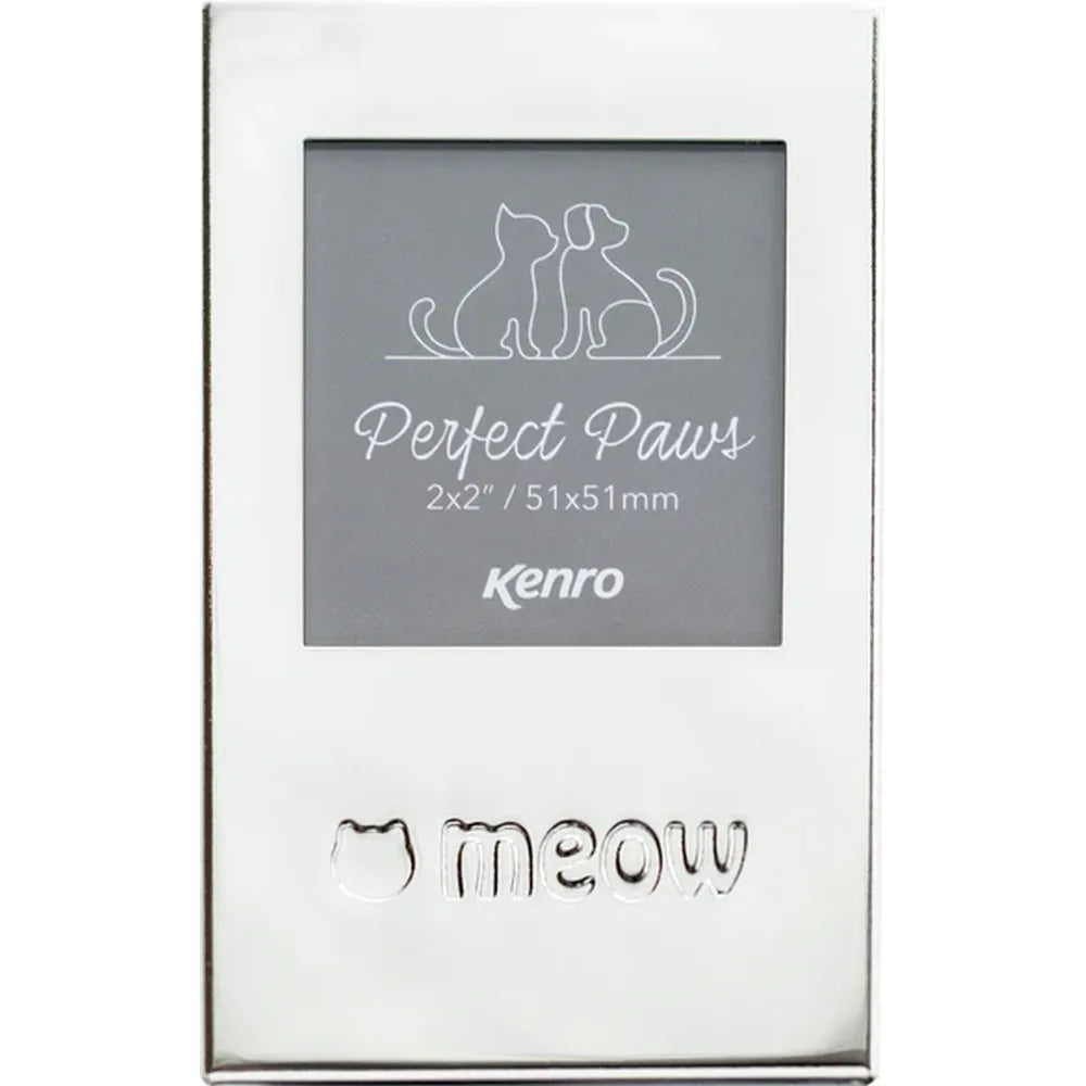 Perfect Paws Silver Plated 2x2 Photo Frame - Cat