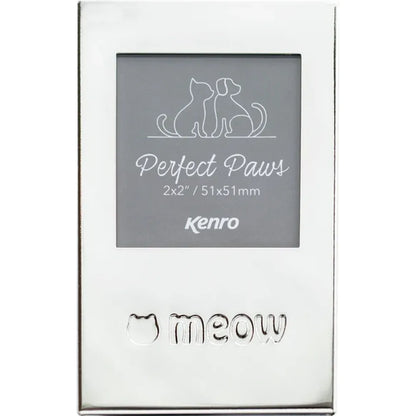 Perfect Paws Silver Plated 2x2 Photo Frame - Cat