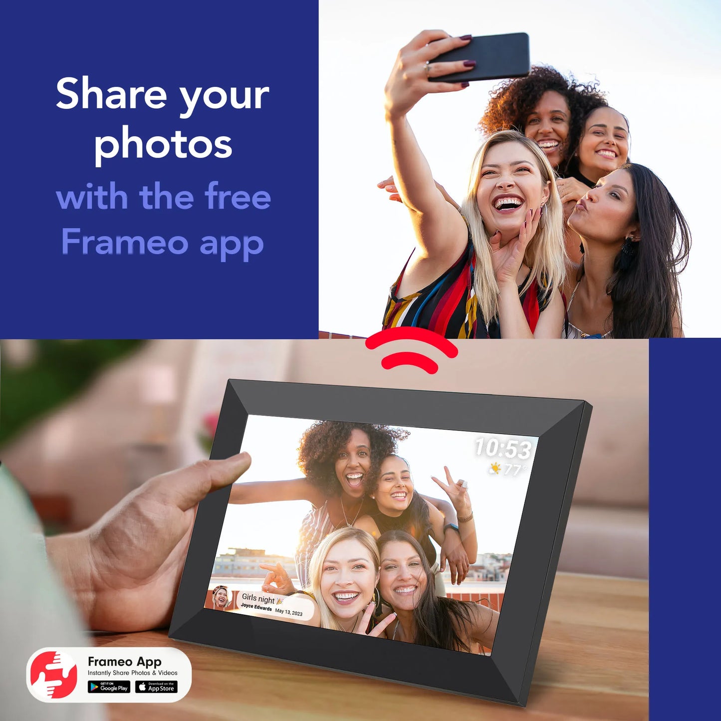 Praktica 10" WiFi Digital Photo Frame - Black