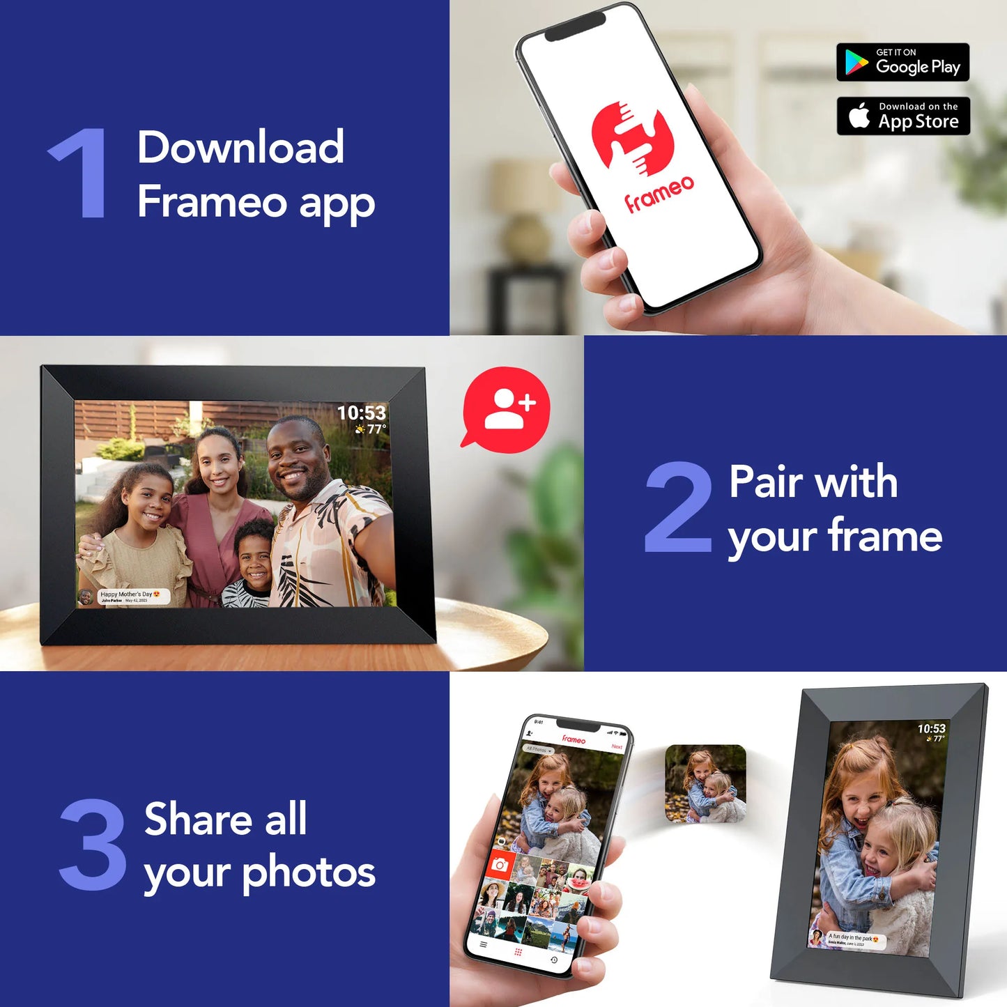 Praktica 10" WiFi Digital Photo Frame - Black