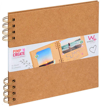 Walther Pimp and Create Scrapbook Photo Album | 30 Pages | Brown
