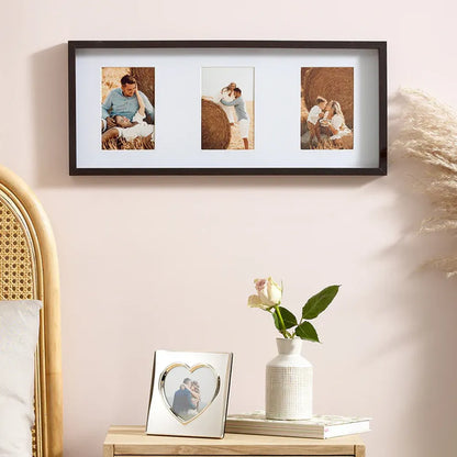 Kenro Strata Photo Frame for Three 6x4 Photos - Black