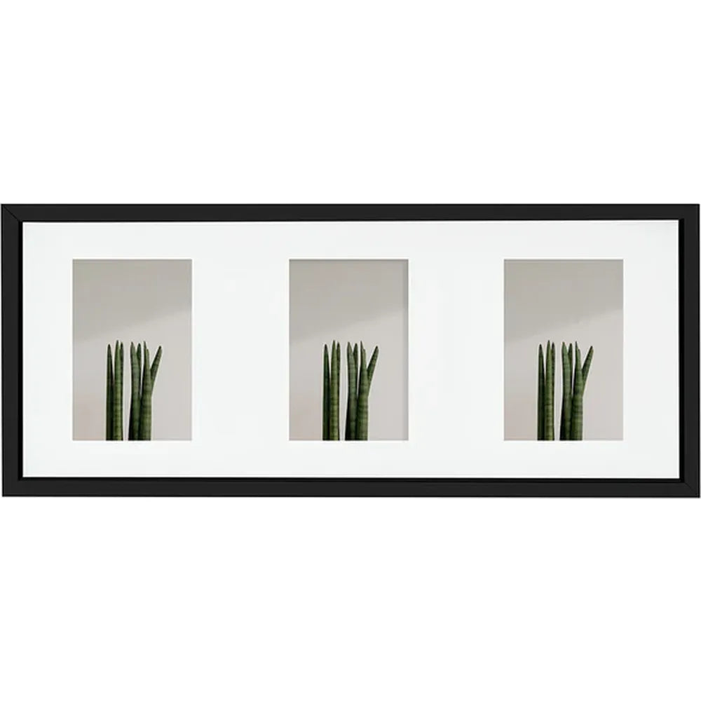 Kenro Strata Photo Frame for Three 6x4 Photos - Black