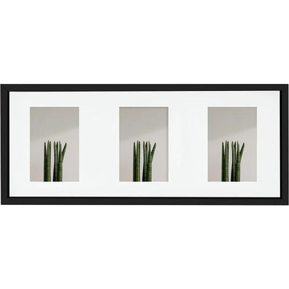 Kenro Strata Photo Frame for Three 6x4 Photos - Black