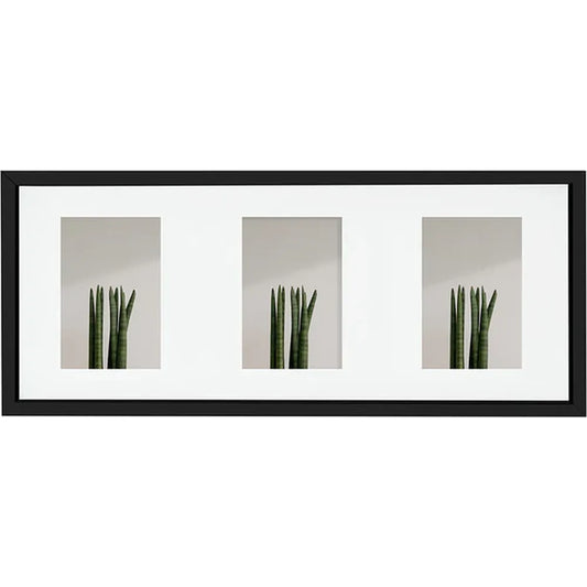 Kenro Strata Photo Frame for Three 6x4 Photos - Black