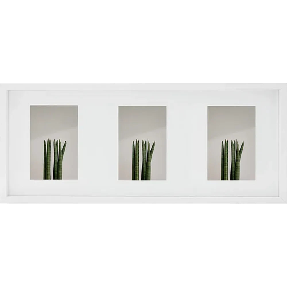 Kenro Strata Photo Frame for Three 6x4 Photos - White