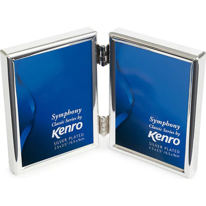 Kenro Symphony Classic 5x3.5 Silver Plated Double Frame