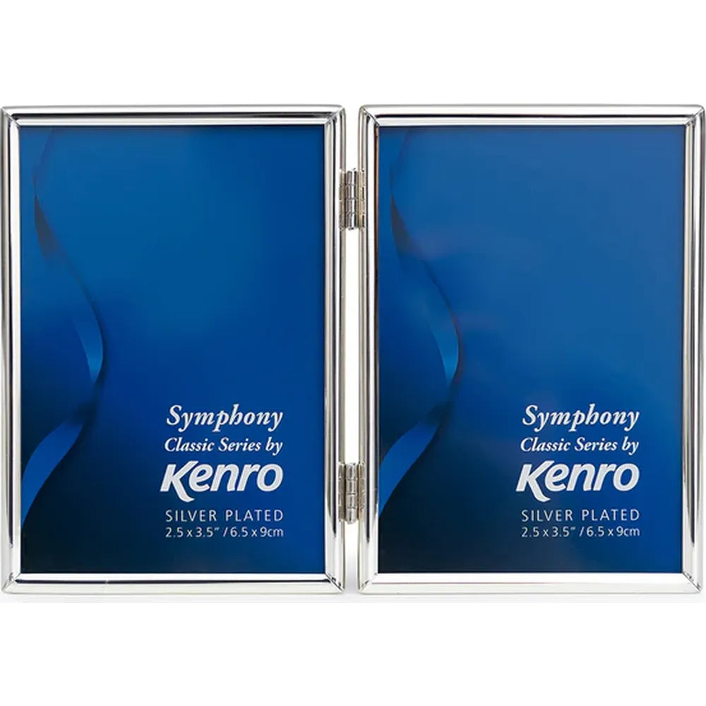 Kenro Symphony Classic 5x3.5 Silver Plated Double Frame