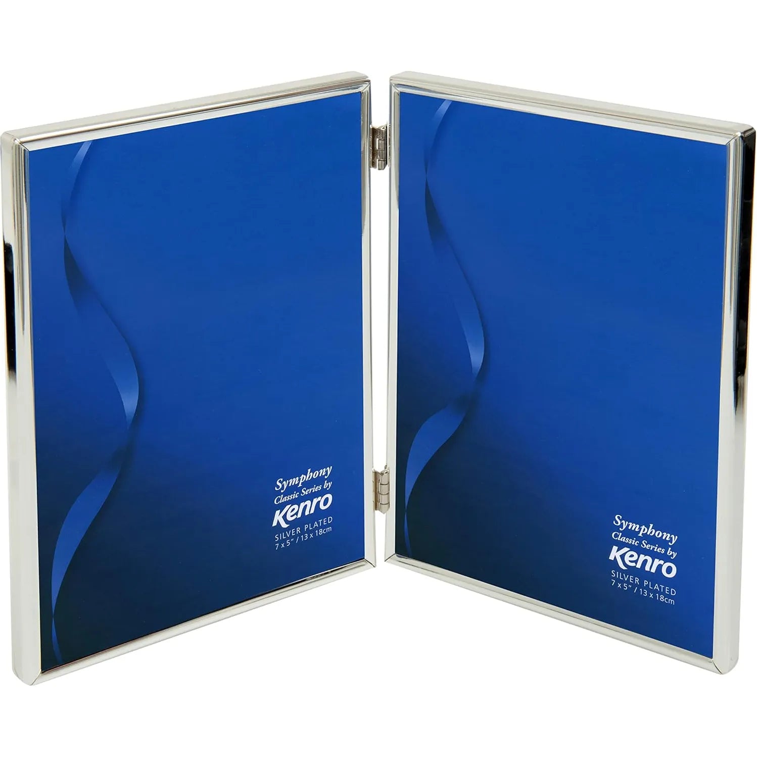 Kenro Symphony Classic 7x5 Silver Plated Twin Frame