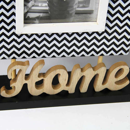 ZEP Rene "Home" Wood Multi Photo Frame - Black/White