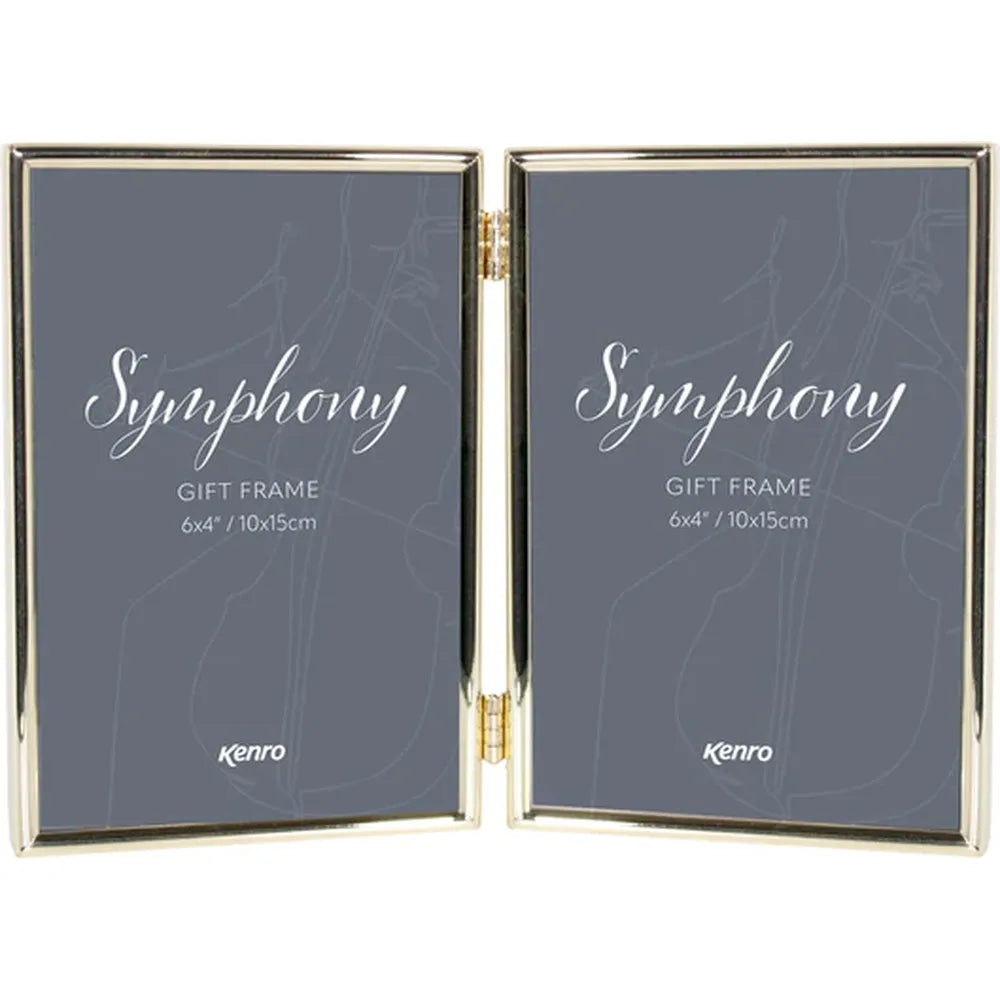 Kenro Symphony Classic 6x4 Gold Series Twin Frame