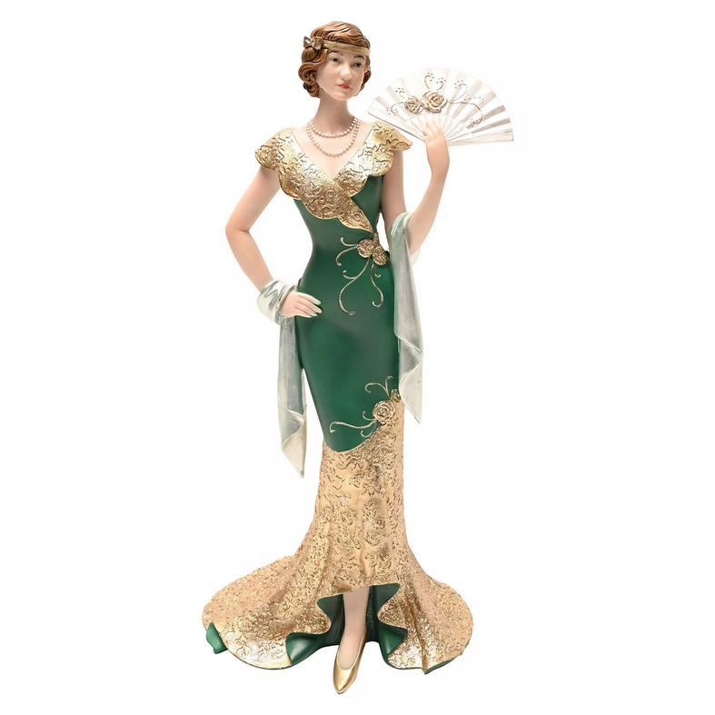 Broadway Belles "Clara" Lady Figurine, Emerald Elegance