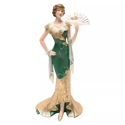 Broadway Belles "Clara" Lady Figurine, Emerald Elegance