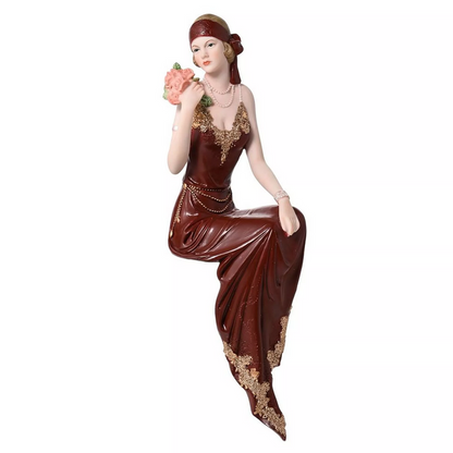 Broadway Belles "Nancy" Lady Figurine, Dark Berry Dress