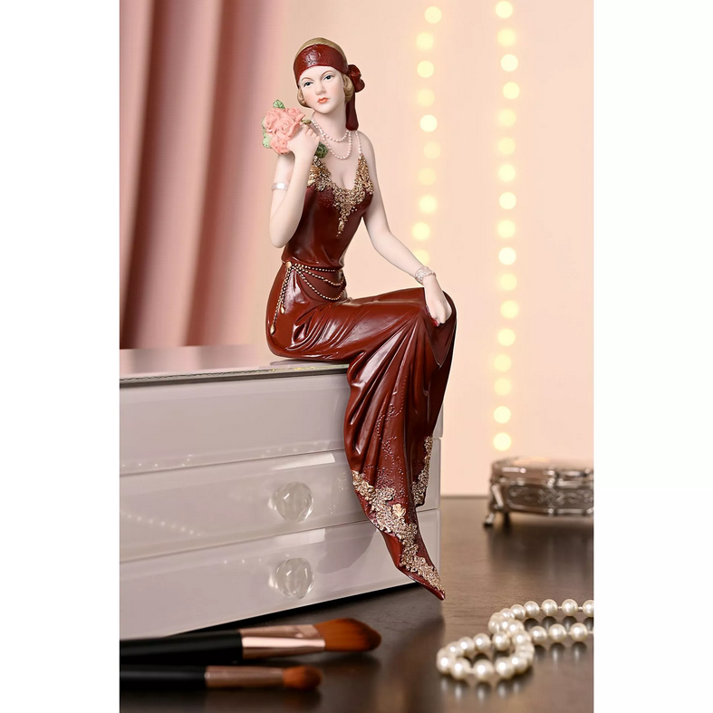 Broadway Belles "Nancy" Lady Figurine, Dark Berry Dress