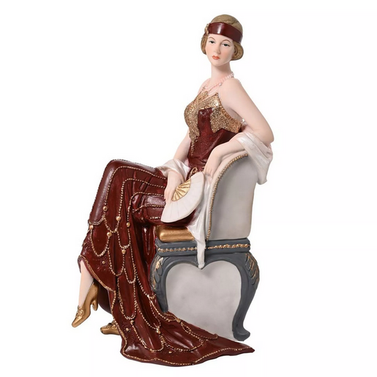 Broadway Belles "Charlotte" Lady Figurine, Dark Berry Dress
