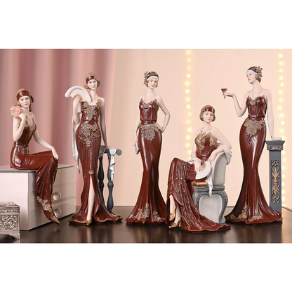 Broadway Belles "Charlotte" Lady Figurine, Dark Berry Dress