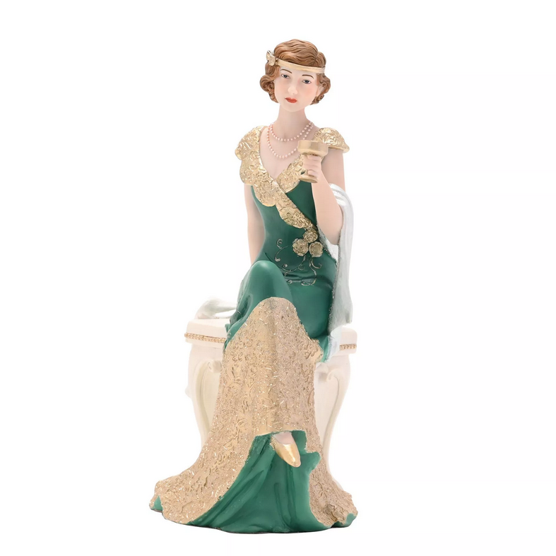 Broadway Belles "Jacqueline" Lady Figurine, Emerald Elegance